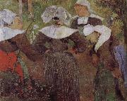 Paul Gauguin Four women dancing Brittany oil on canvas